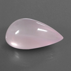 24.58 ct Pink Rose Quartz Stone, Natural Rose Quartz in Pear Cabochon Shape for Sale