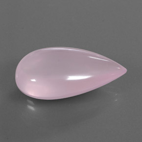 30.86 ct Pink Rose Quartz Stone, Natural Rose Quartz in Pear Cabochon Shape for Sale