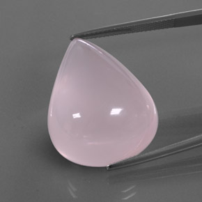 43.06 ct Pink Rose Quartz Gemstone, Rose Quartz Gem in Pear Cabochon Shape for Sale.