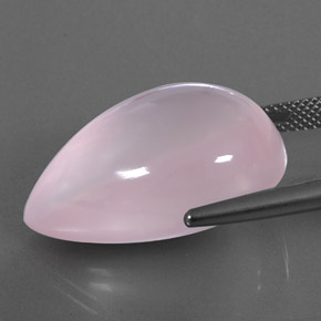 Rose Quartz Gemstone in 25.2 x 17.3 mm Size for Sale, Rose Quartz Stone in Light Pink Color