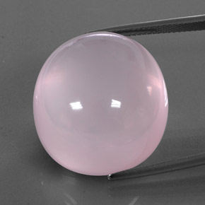 53.42 ct Pink Rose Quartz Gemstone, Rose Quartz Gem in Oval Cabochon Shape for Sale.