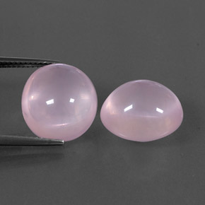 21.50 ctw Pink Rose Quartz Gemstones, Rose Quartz Gems in Oval Cabochon Shape for Sale.