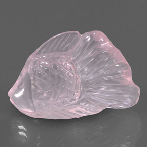 22.25 ct Pink Rose Quartz Stone, Natural Rose Quartz in Carved Fish Shape for Sale
