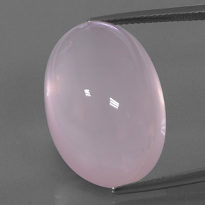 Bubblegum Pink Rose Quartz Gem - 39.5ct Oval Cabochon (ID: 345295)