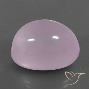 37.09 ct Pink Rose Quartz Stone, Natural Rose Quartz in Oval Cabochon Shape for Sale
