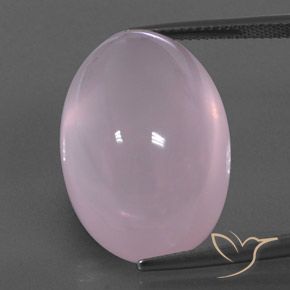 Light Pink Rose Quartz Gem - 34.9ct Oval Cabochon (ID: 345326)