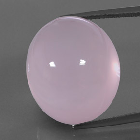 47.99 ct Pink Rose Quartz Gemstone, Rose Quartz Gem in Oval Cabochon Shape for Sale.