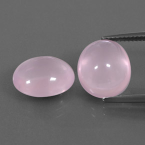 13.03 ct Pink Rose Quartz Gemstone, Rose Quartz Gem in Oval Cabochon Shape for Sale.
