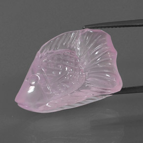 Rosado Bubblegum Cuarzo Rosa Gema - 20.1ct Pescado tallado (ID: 345368)