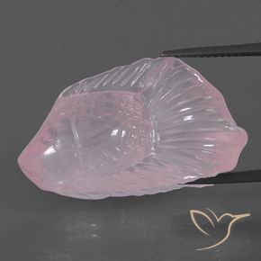 23.71 ct Carved Rose Quartz, 28.3 x 16.4 mm From South Africa, Photo A