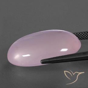 Rose Quartz Gemstone in 23.2 x 16.1 mm Size for Sale, Rose Quartz Stone in Light Cherry Pink Color