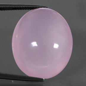 39.07 ct Pink Rose Quartz Gemstone, Rose Quartz Gem in Oval Cabochon Shape for Sale.