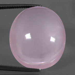 33.28 ct Pink Rose Quartz Gemstone, Rose Quartz Gem in Oval Cabochon Shape for Sale.