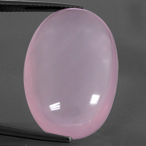 Light Cherry Pink Розовый Кварц Камень - 31.9ct Овал Кабошон (ID: 345484)