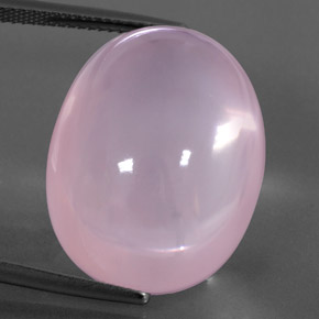 37.75 ct Pink Rose Quartz Gemstone, Rose Quartz Gem in Oval Cabochon Shape for Sale.