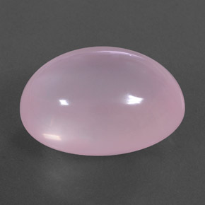 22.77 ct Pink Rose Quartz Stone, Natural Rose Quartz in Oval Cabochon Shape for Sale