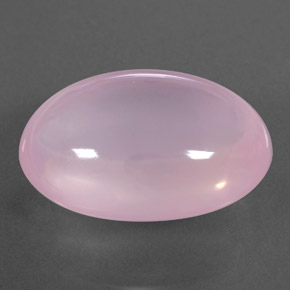 24.40 ct Pink Rose Quartz Stone, Natural Rose Quartz in Oval Cabochon Shape for Sale