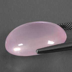 Rose Quartz Gemstone in 21.9 x 16.3 mm Size for Sale, Rose Quartz Stone in Light Cherry Pink Color