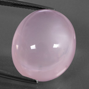 hellrosa Rosenquarz Edelstein - 24.7ct Oval Cabochon (ID: 345633)