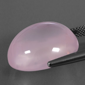 Rose Quartz Gemstone in 19.9 x 16.8 mm Size for Sale, Rose Quartz Stone in Light Pink Color