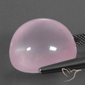 Rose Quartz Gemstone in 17 x 15.9 mm Size for Sale, Rose Quartz Stone in Light Pink Color