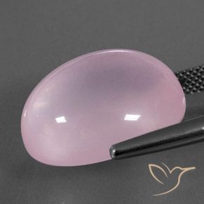Rose Quartz Gemstone in 19.2 x 15.8 mm Size for Sale, Rose Quartz Stone in Light Pink Color