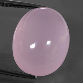 29.54 ct Pink Rose Quartz Gemstone, Rose Quartz Gem in Oval Cabochon Shape for Sale.