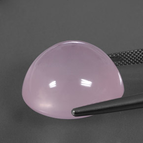 Rose Quartz Gemstone in 20.5 x 19.1 mm Size for Sale, Rose Quartz Stone in Light Cherry Pink Color