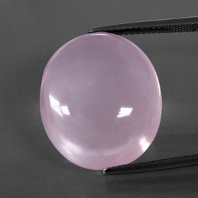 23.73 ct Pink Rose Quartz Gemstone, Rose Quartz Gem in Oval Cabochon Shape for Sale.