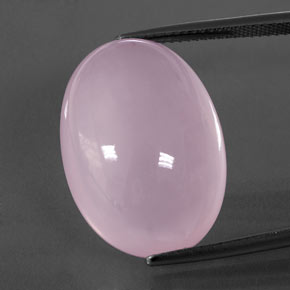 Rosado claro Cuarzo Rosa Gema - 25ct Cabujón Óvalo (ID: 345649)