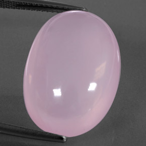 20.46 ct Pink Rose Quartz Gemstone, Rose Quartz Gem in Oval Cabochon Shape for Sale.