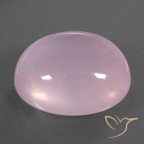 21.48 ct Pink Rose Quartz Stone, Natural Rose Quartz in Oval Cabochon Shape for Sale