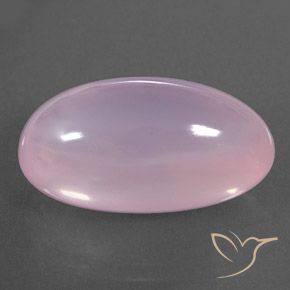 21.29 ct Pink Rose Quartz Stone, Natural Rose Quartz in Oval Cabochon Shape for Sale