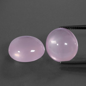 17.78 ct Pink Rose Quartz Gemstone, Rose Quartz Gem in Oval Cabochon Shape for Sale.