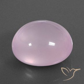 17.49 ct Pink Rose Quartz Stone, Natural Rose Quartz in Oval Cabochon Shape for Sale