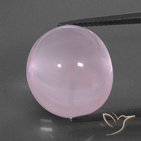 16.85 ct Oval Rose Quartz, 16.3 x 14.7 mm From South Africa, Photo A