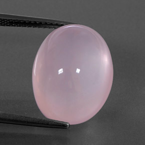 14.61 ct Pink Rose Quartz Gemstone, Rose Quartz Gem in Oval Cabochon Shape for Sale.