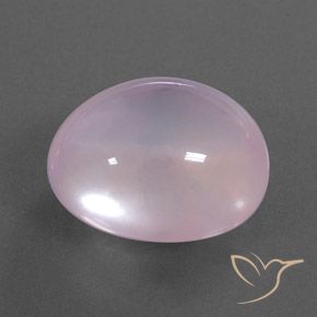 19.66 ct Pink Rose Quartz Stone, Natural Rose Quartz in Oval Cabochon Shape for Sale