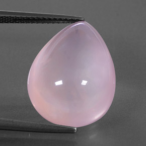 14.27 ct Pink Rose Quartz Gemstone, Rose Quartz Gem in Pear Cabochon Shape for Sale.