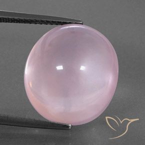15.81 ct Oval Rose Quartz, 16.3 x 14.9 mm From South Africa, Photo A