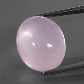 Bubblegum Pink Rose Quartz Gem - 20.2ct Oval Cabochon (ID: 345984)