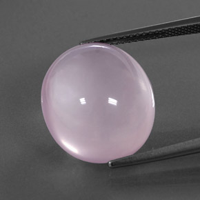 Rosado claro Cuarzo Rosa Gema - 15.2ct Cabujón Óvalo (ID: 345985)