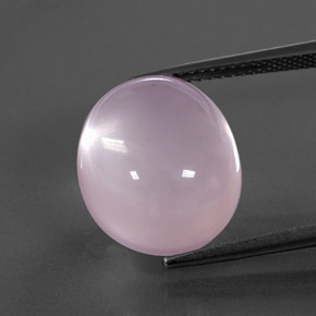 14.24 ct Pink Rose Quartz Gemstone, Rose Quartz Gem in Oval Cabochon Shape for Sale.