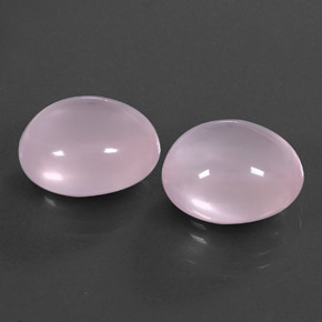 20.31 ctw Pink Rose Quartz Stones, Natural Rose Quartz in Oval Cabochon Shape for Sale