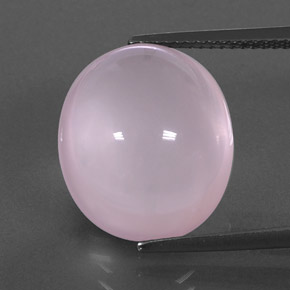 15.13 ct Pink Rose Quartz Gemstone, Rose Quartz Gem in Oval Cabochon Shape for Sale.