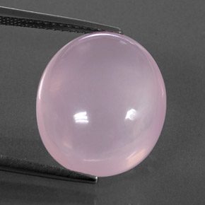 13.04 ct Pink Rose Quartz Gemstone, Rose Quartz Gem in Oval Cabochon Shape for Sale.