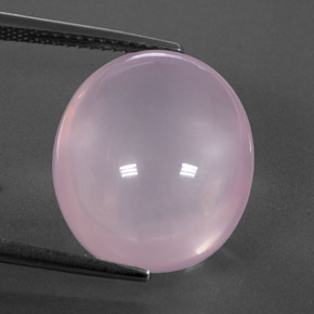Светло-розовый Розовый Кварц Камень - 14.8ct Овал Кабошон (ID: 346081)