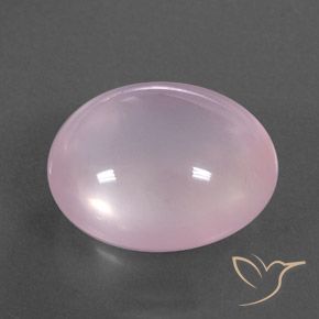 14.35 ct Pink Rose Quartz Stone, Natural Rose Quartz in Oval Cabochon Shape for Sale