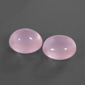 20.52 ct Pink Rose Quartz Stone, Natural Rose Quartz in Oval Cabochon Shape for Sale