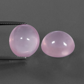 23.52 ct Pink Rose Quartz Gemstone, Rose Quartz Gem in Oval Cabochon Shape for Sale.